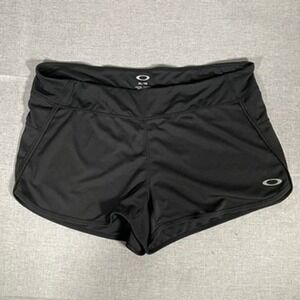 Oakley Womens Running Shorts Activewear Black XL Extra Large Side Pocket